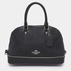 Pre Owned Coach Black Leather Mini Sierra Satchel