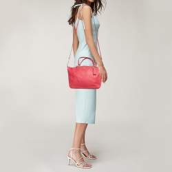 Pre Owned Coach Pink Leather Small Kelsey Satchel