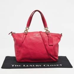 Pre Owned Coach Pink Leather Small Kelsey Satchel