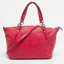 Pre Owned Coach Pink Leather Small Kelsey Satchel