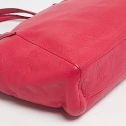 Pre Owned Coach Pink Leather Small Kelsey Satchel