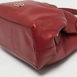Pre Owned Coach Red Leather Edie Shoulder Bag
