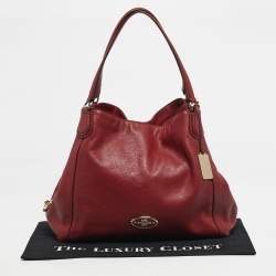 Pre Owned Coach Red Leather Edie Shoulder Bag