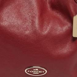 Pre Owned Coach Red Leather Edie Shoulder Bag