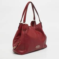 Pre Owned Coach Red Leather Edie Shoulder Bag