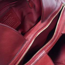 Pre Owned Coach Red Leather Edie Shoulder Bag