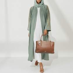 Pre Owned Coach Brown Leather Brooklyn Carryall Satchel