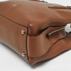 Pre Owned Coach Brown Leather Brooklyn Carryall Satchel