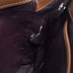 Pre Owned Coach Brown Leather Brooklyn Carryall Satchel