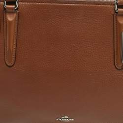 Pre Owned Coach Brown Leather Brooklyn Carryall Satchel