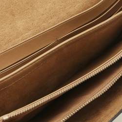 Pre Owned Coach Ivory Leather Tabby Chain Clutch with Bedchain