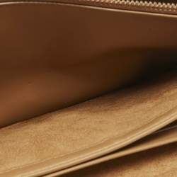 Pre Owned Coach Ivory Leather Tabby Chain Clutch with Bedchain