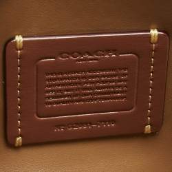 Pre Owned Coach Ivory Leather Tabby Chain Clutch with Bedchain