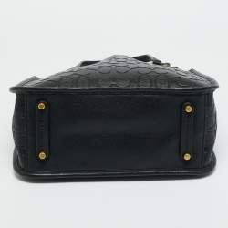 Pre Owned Coach Black Signature Embossed Leather Tyler Carryall Tote