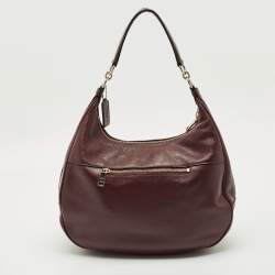 مملوكة مسبقًا Coach Plum Grained Leather Harley Hobo
