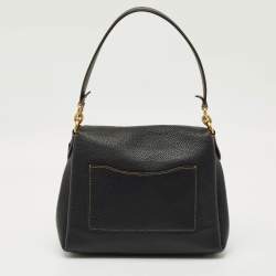 Pre Owned Coach Black Grained Leather May Shoulder Bag