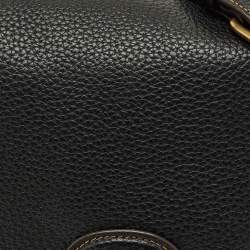 Pre Owned Coach Black Grained Leather May Shoulder Bag