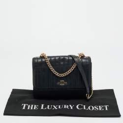 Pre Owned Coach Black Quilted Leather Klare Crossbody Bag