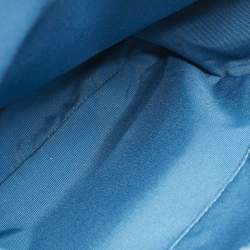 Pre Owned Coach Two Tone Blue Leather and Nylon Vale Sling Backpack