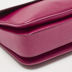 Pre Owned Coach Pink/Red Leather Cassie 25 Top Handle Bag