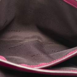 Pre Owned Coach Pink/Red Leather Cassie 25 Top Handle Bag