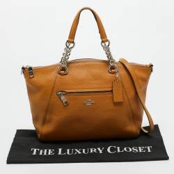 Pre Owned Coach Tan Leather Prairie Satchel