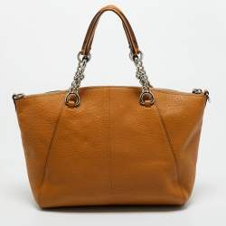 Pre Owned Coach Tan Leather Prairie Satchel