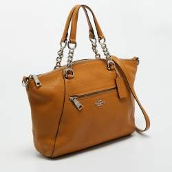 Pre Owned Coach Tan Leather Prairie Satchel
