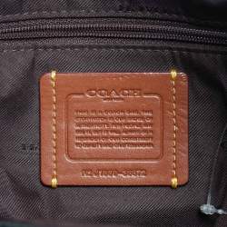 Pre Owned Coach Black Leather and Snakeskin Embossed Patchwork Edie Shoulder Bag