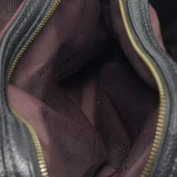 Pre Owned Coach Black Leather and Snakeskin Embossed Patchwork Edie Shoulder Bag