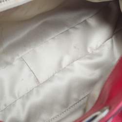 Pre Owned Coach Pink Leather Pleated Garnet Shoulder Bag