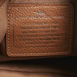 Pre Owned Coach Brown Suede Studded Chelsea Crossbody Bag