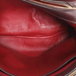 Pre Owned Coach Burgundy Leather Brooklyn Carryall Satchel
