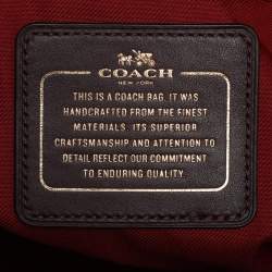 Pre Owned Coach Burgundy Leather Brooklyn Carryall Satchel