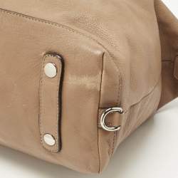 Pre Owned Coach Tan Leather Ashley Satchel