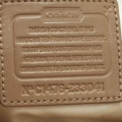 Pre Owned Coach Tan Leather Ashley Satchel