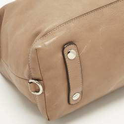 Pre Owned Coach Tan Leather Ashley Satchel