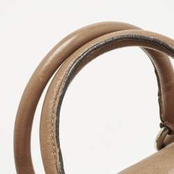 Pre Owned Coach Tan Leather Ashley Satchel