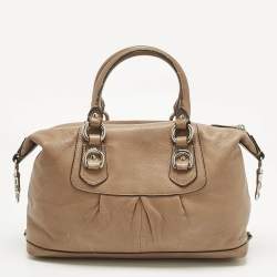Pre Owned Coach Tan Leather Ashley Satchel