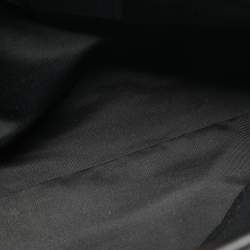 Pre Owned Coach Black/Dark Brown Signature Coated Canvas and Leather City Zip Tote