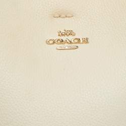 Pre Owned Coach Ivory Leather Small Town Bucket Bag