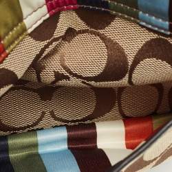 Pre Owned Coach Beige/Brown Signature Canvas and Leather Legacy Crossbody Bag