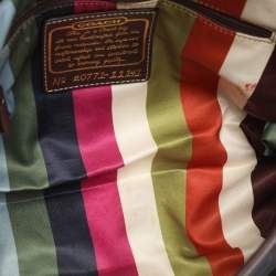 Pre Owned Coach Brown Signature Canvas and Leather Legacy Leigh Shoulder Bag