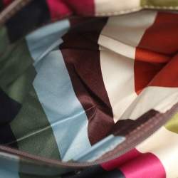 Pre Owned Coach Brown Signature Canvas and Leather Legacy Leigh Shoulder Bag