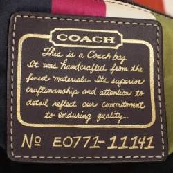 Pre Owned Coach Brown Signature Canvas and Leather Legacy Leigh Shoulder Bag