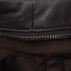 Pre Owned Coach Beige Canvas and Patent Leather Ashley Hobo