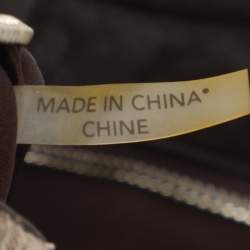 Pre Owned Coach Beige Canvas and Patent Leather Ashley Hobo