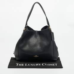 مملوكة مسبقًا Coach Black Leather Edie 31 Shoulder Bag