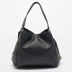 مملوكة مسبقًا Coach Black Leather Edie 31 Shoulder Bag