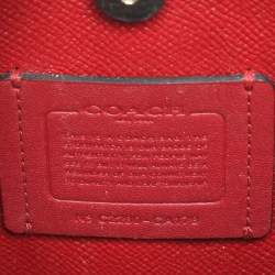 Pre Owned Coach Multicolor Stripe Canvas and Leather Mollie Bucket Bag